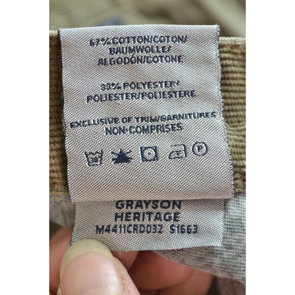 Silver Jeans Grayson Heritage Men's 38x32 Tan Corduroy Pants Preppy Straight Y2K - Picture 16 of 16